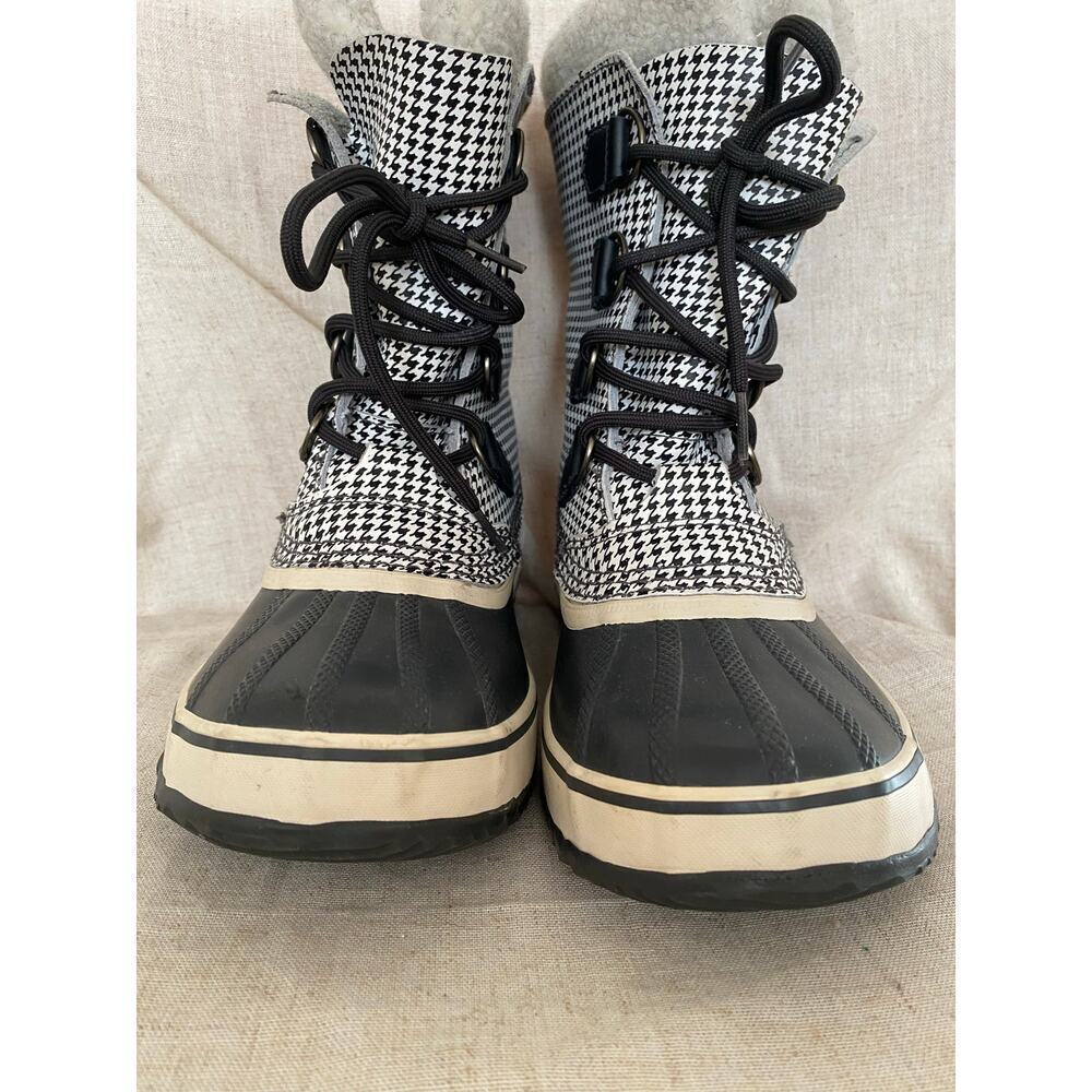 Sorel 1964 Pac Houndstooth Waterproof Snow Women's Boots White Black Size 6 - Picture 7 of 11
